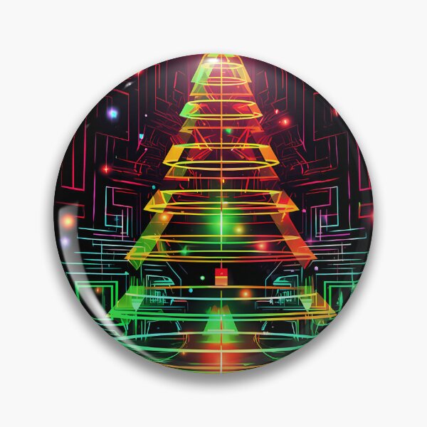 Item preview, A Neon Christmas Tree On The Black Background designed and sold by FlirtyDigital.