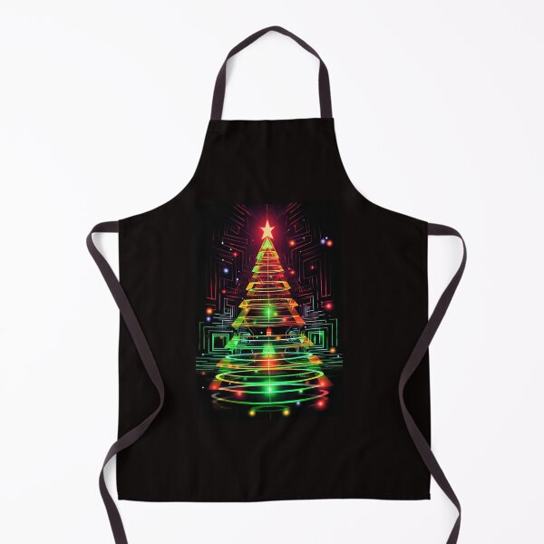 Item preview, A Neon Christmas Tree On The Black Background designed and sold by FlirtyDigital.