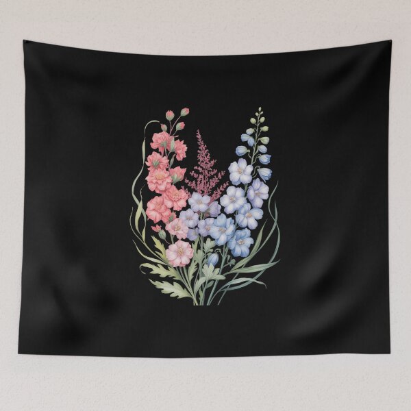 Item preview, Bi Pride Subtle Wildflowers LGBTQ Month Rainbow Flowers designed and sold by IdunayaStore.