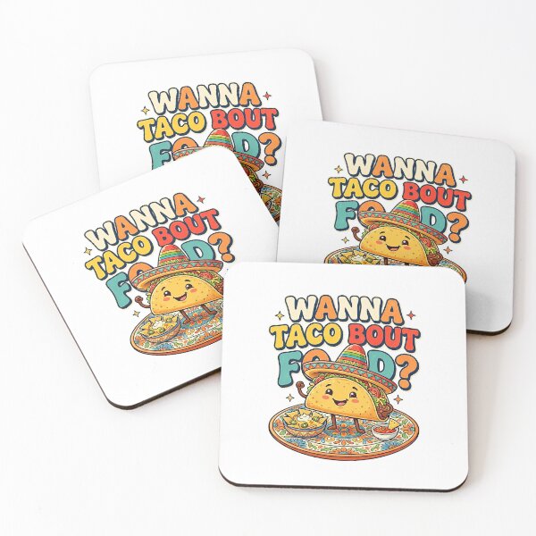 Item preview, Wanna Taco Bout Food? Cute Taco Pun Illustration designed and sold by Verycutethings.