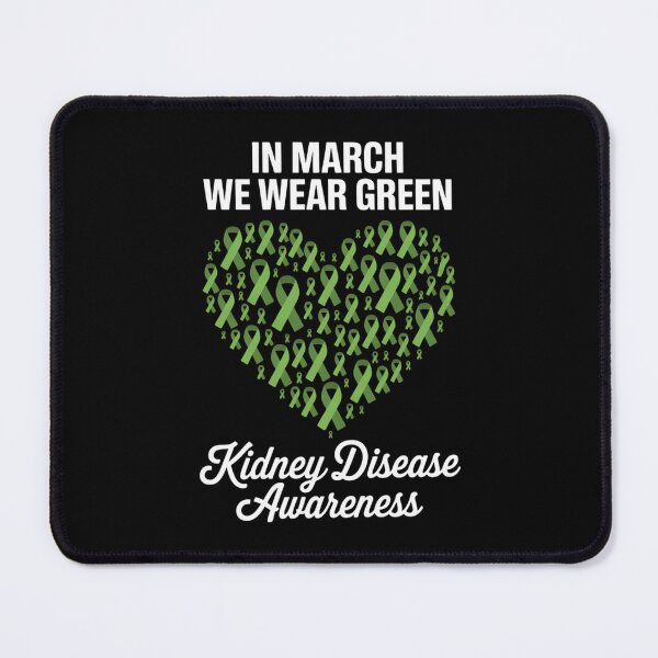 Item preview, Heart In March We Wear Green Kidney Disease Awareness Ribbon designed and sold by IdunayaStore.