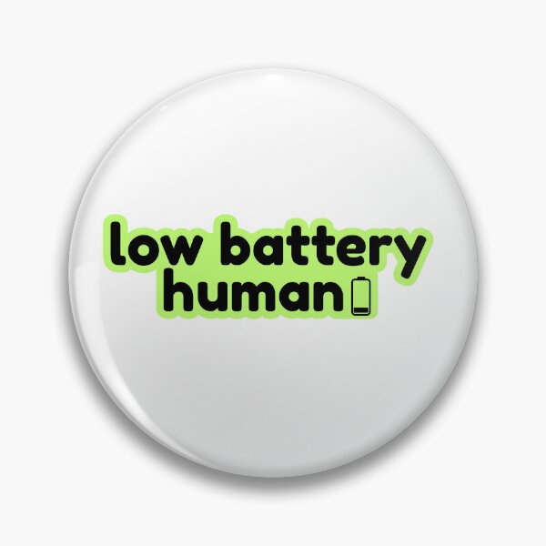 Item preview, Low Battery Human Funny Introvert Sticker designed and sold by ChaosCutie.