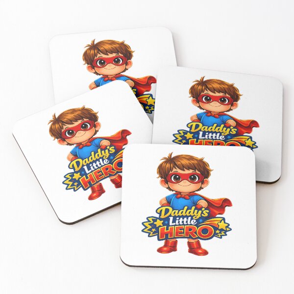 Item preview, Daddy’s Little Hero - Cute Superhero Kid Sticker designed and sold by MKreative Studio.