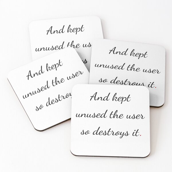 Item preview, "And kept unused the user so destroys it" - handwriting black designed and sold by ariksworld.