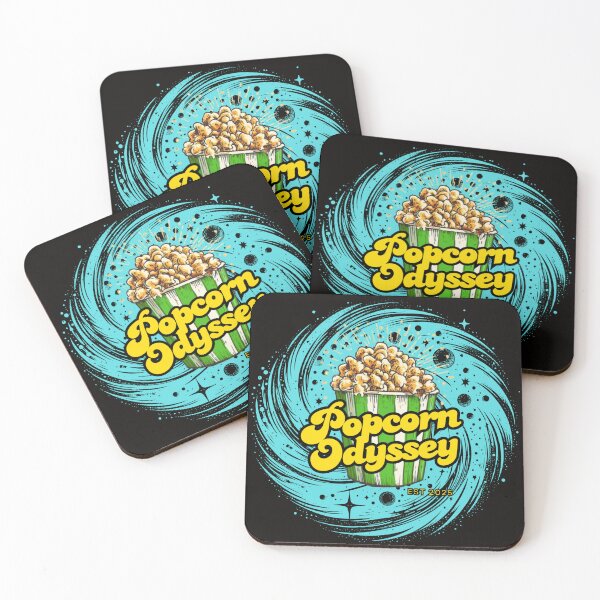 Item preview, Popcorn Odyssey Retro Cinema Vortex Logo Turquoise designed and sold by Popcorn Odyssey.
