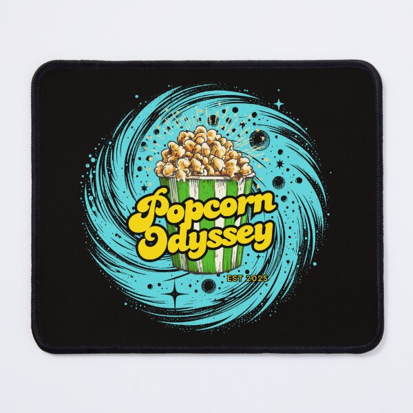 Item preview, Popcorn Odyssey Retro Cinema Vortex Logo Turquoise designed and sold by Popcorn Odyssey.