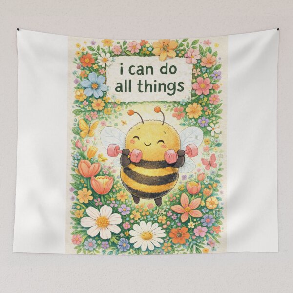 Item preview, I Can Do All Things Cute Bee Motivation Positive Energy designed and sold by Places On Earth.