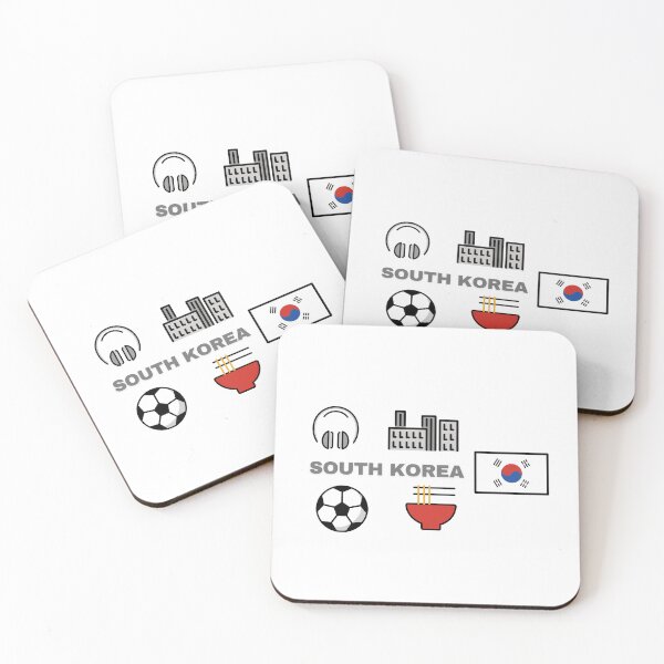 Item preview, South Korea Vibes – Emoji Design (Headphones, City, Football, Ramen) designed and sold by iccdesignsshop.