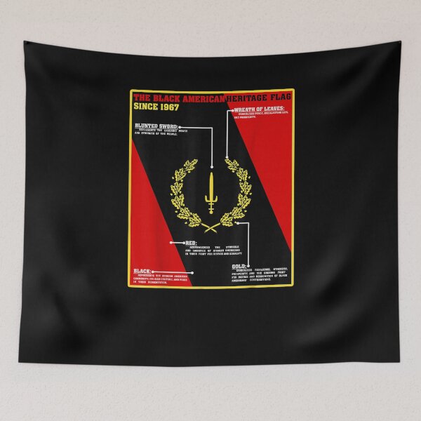 Item preview, Black American Heritage History Month Symbolic Flag Meaning designed and sold by Ivanbrockhouse.