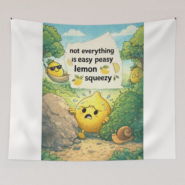 Item preview, Not Everything Is Easy Peasy Lemon Squeezy Funny Cute Struggle designed and sold by Places On Earth.