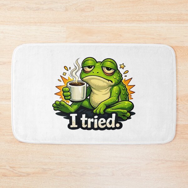 Item preview, I Tried Frog Coffee Mood Meme designed and sold by MonkiFlipp.