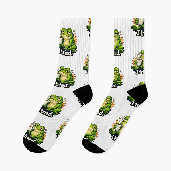 Item preview, I Tried Frog Coffee Mood Meme designed and sold by MonkiFlipp.