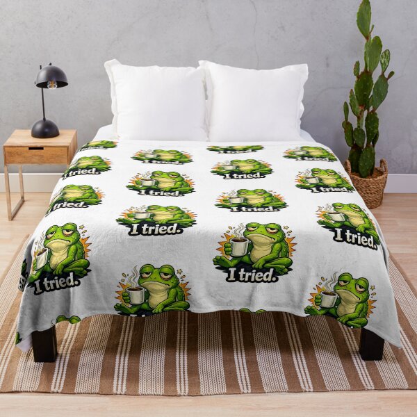Item preview, I Tried Frog Coffee Mood Meme designed and sold by MonkiFlipp.