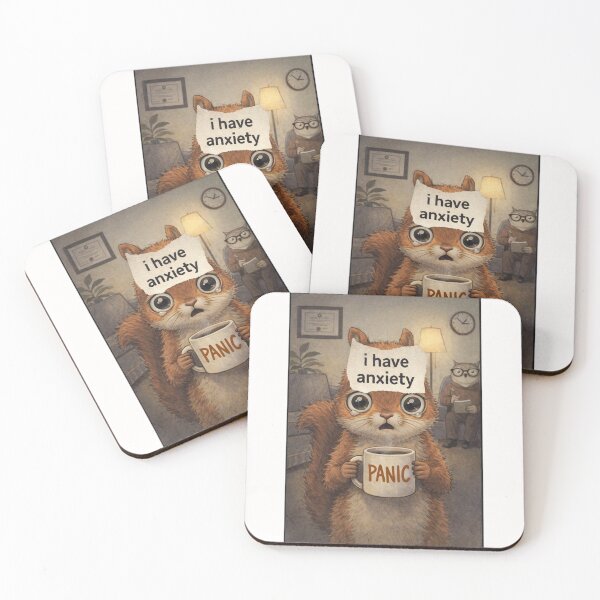 Item preview, I Have Anxiety Cute Cat Panic Humor Mental Health Relatable designed and sold by Places On Earth.