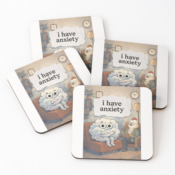 Item preview, I Have Anxiety Cloud Character Therapy Mental Health Cute Humor designed and sold by Places On Earth.