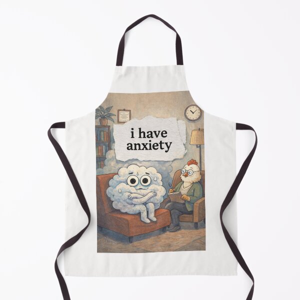 Item preview, I Have Anxiety Cloud Character Therapy Mental Health Cute Humor designed and sold by Places On Earth.