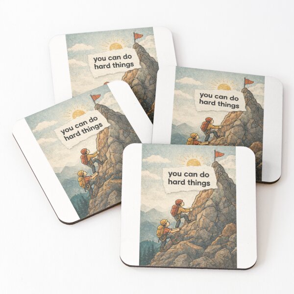 Item preview, You Can Do Hard Things Mountain Climbing Motivation Adventure designed and sold by Places On Earth.