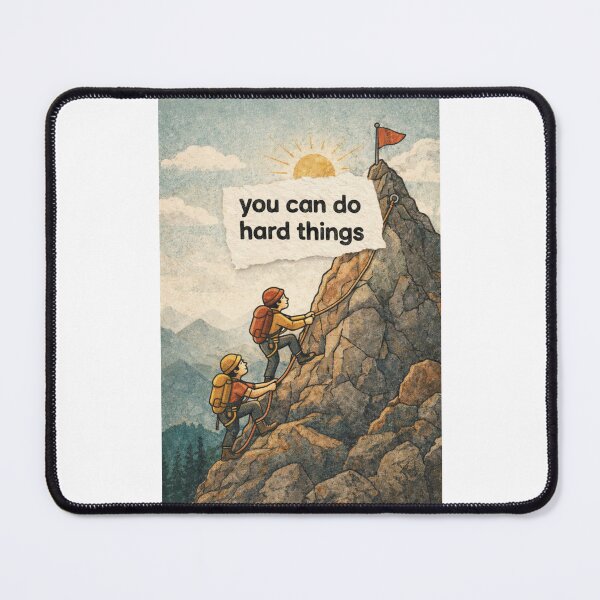 Item preview, You Can Do Hard Things Mountain Climbing Motivation Adventure designed and sold by Places On Earth.