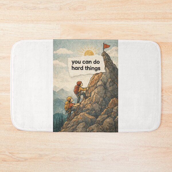 Item preview, You Can Do Hard Things Mountain Climbing Motivation Adventure designed and sold by Places On Earth.