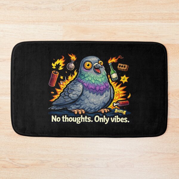 Item preview, No Thoughts Only Vibes Pigeon Meme designed and sold by MonkiFlipp.