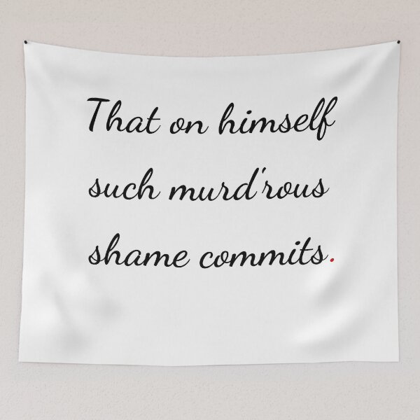 Item preview, "That on himself such murd'rous shame commits" - handwriting black designed and sold by ariksworld.