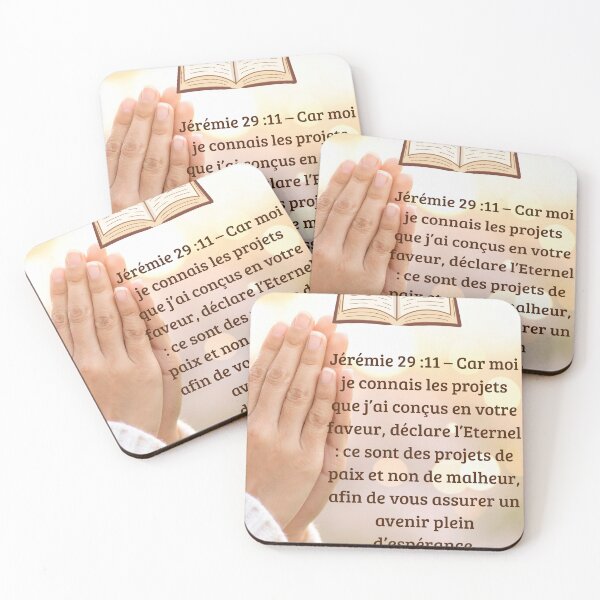 Item preview, Jeremiah 29:11 French – Bible Verse Hope and Faith with Prayer and Cross designed and sold by byafrilaence.