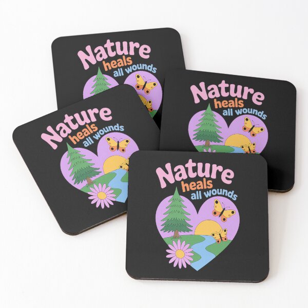 Item preview, Nature Heals All Wounds Inspirational Outdoor Hiking Quote designed and sold by orlodrake.