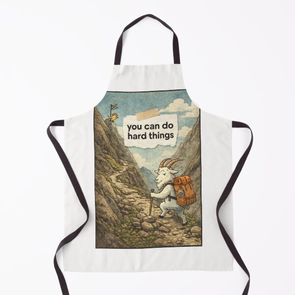 Item preview, You Can Do Hard Things Funny Goat Hiking Motivation Nature designed and sold by Places On Earth.