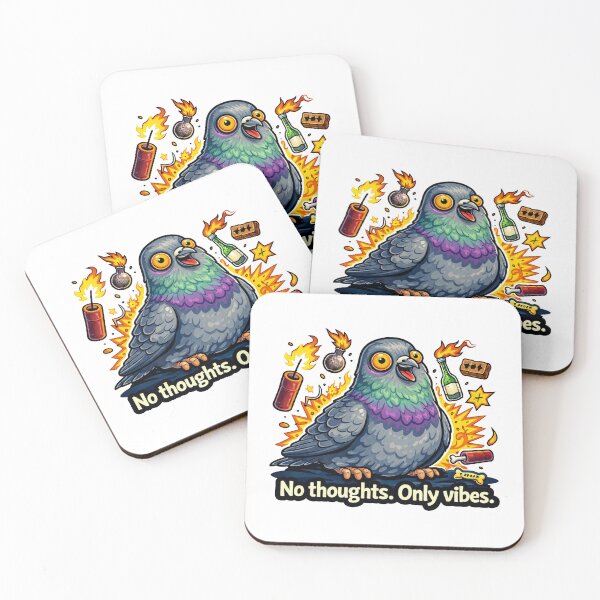 Item preview, No Thoughts Only Vibes Bird Meme designed and sold by MonkiFlipp.