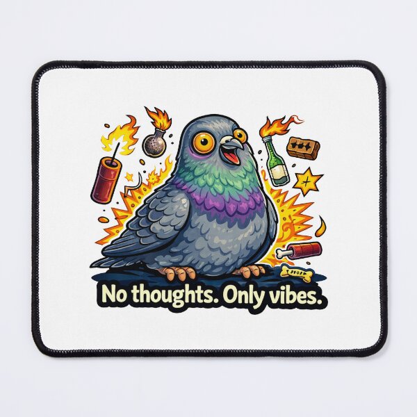 Item preview, No Thoughts Only Vibes Bird Meme designed and sold by MonkiFlipp.
