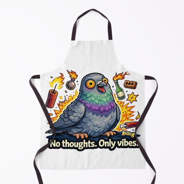 Item preview, No Thoughts Only Vibes Bird Meme designed and sold by MonkiFlipp.