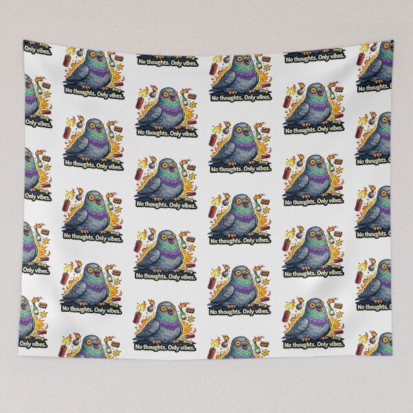 Item preview, No Thoughts Only Vibes Bird Meme designed and sold by MonkiFlipp.