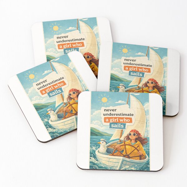 Item preview, Never Underestimate a Girl Who Sails Adventure Ocean Empowerment designed and sold by Places On Earth.