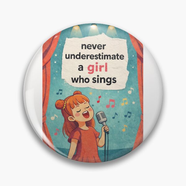 Item preview, Never Underestimate a Girl Who Sings Music Confidence Stage designed and sold by Places On Earth.