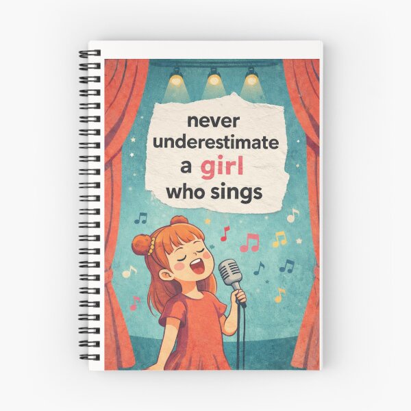 Item preview, Never Underestimate a Girl Who Sings Music Confidence Stage designed and sold by Places On Earth.
