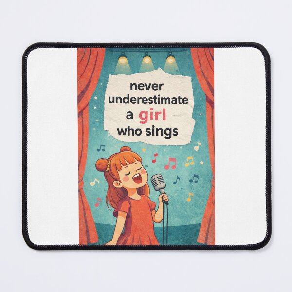 Item preview, Never Underestimate a Girl Who Sings Music Confidence Stage designed and sold by Places On Earth.