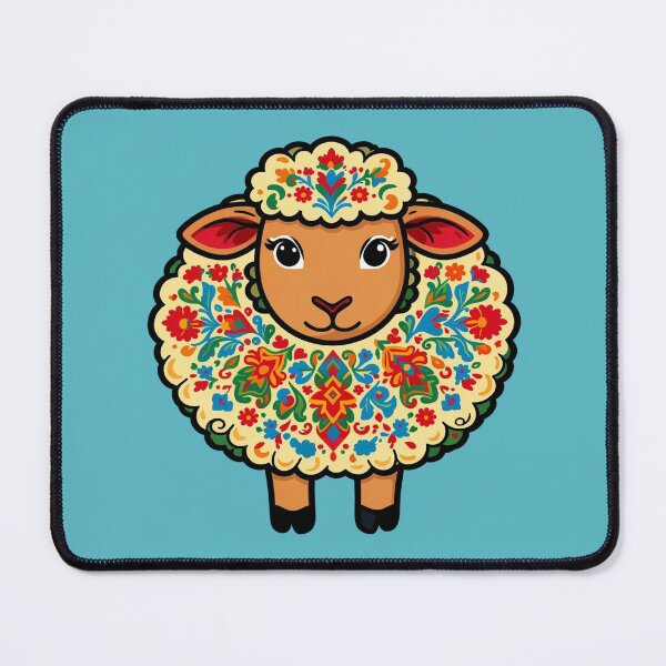 Item preview, Polish Folk Sheep Colorful Floral Art designed and sold by myforestfog.
