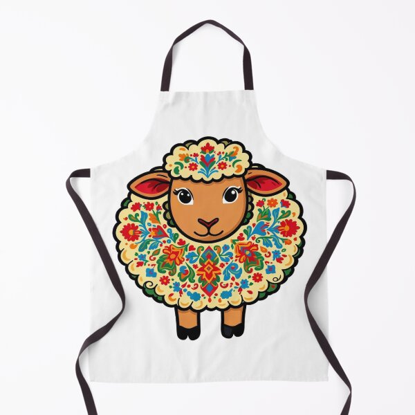 Item preview, Polish Folk Sheep Colorful Floral Art designed and sold by myforestfog.