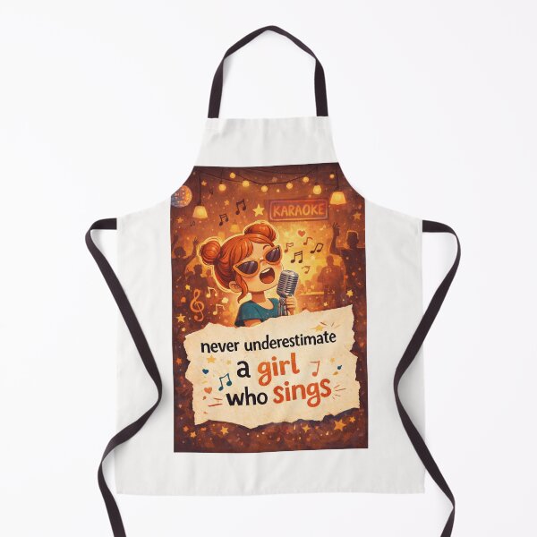 Item preview, Never Underestimate a Girl Who Sings Karaoke Fun Music Night designed and sold by Places On Earth.