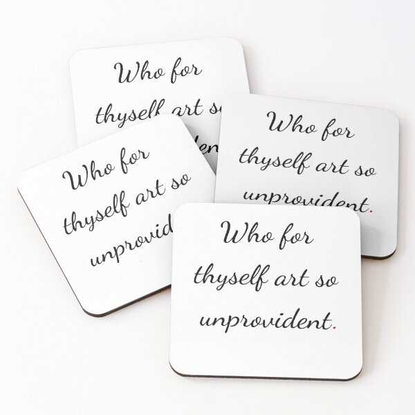 Item preview, "Who for thyself art so unprovident" - handwriting black designed and sold by ariksworld.
