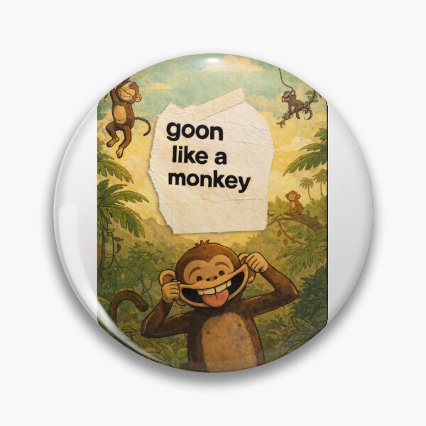 Item preview, Goon Like a Monkey Silly Jungle Humor Goofy Monkey Face designed and sold by Places On Earth.