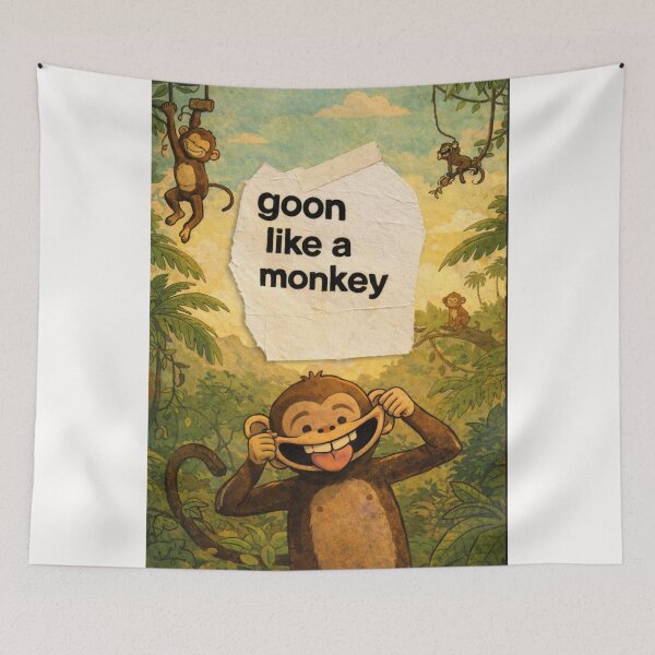Item preview, Goon Like a Monkey Silly Jungle Humor Goofy Monkey Face designed and sold by Places On Earth.