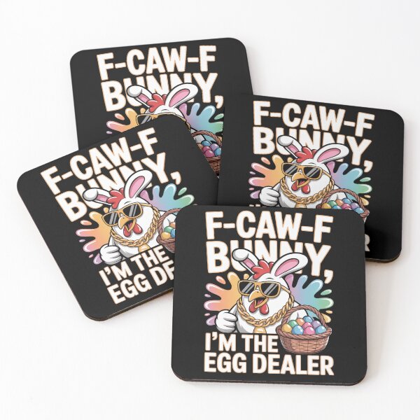 Item preview, F-Caw-F Bunny I'm the Egg Dealer – Funny Easter Chicken Sunglasses Tee V1 designed and sold by DarylWelsh2024.
