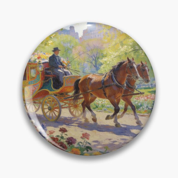 Artikelvorschau, Serene Carriage in the Park, Soft Impressionism Wall Decor entworfen und verkauft von BlareBlare.
