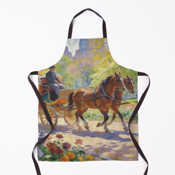 Item preview, Serene Carriage in the Park, Soft Impressionism Wall Decor designed and sold by BlareBlare.