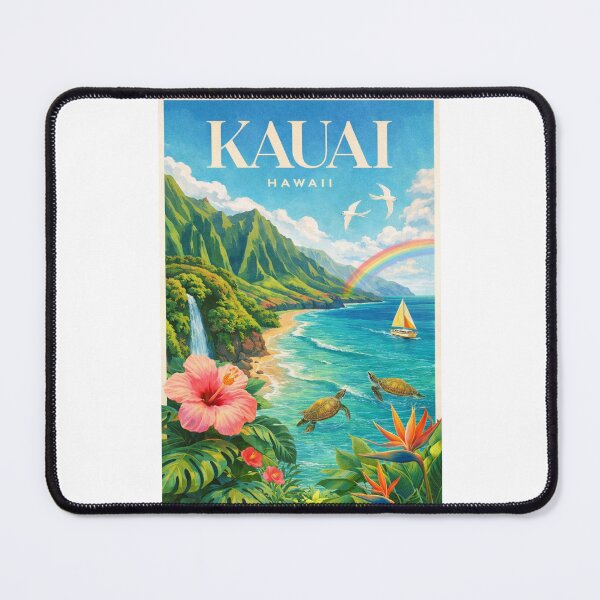 Item preview, Kauai Hawaii Na Pali Coast Rainbow Ocean Sailboat Paradise designed and sold by Places On Earth.