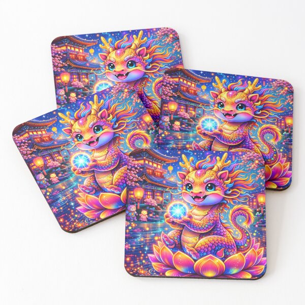 Item preview, Neon Dharma: Cyber-Dragon - The Digital Guardian of Fortune designed and sold by NeoVoyage.