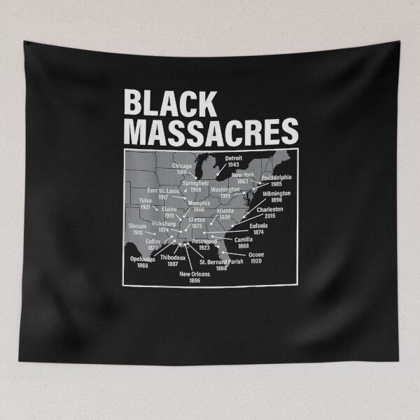Item preview, Black Massacres History Map Afro American Straggle Awareness designed and sold by Ivanbrockhouse.