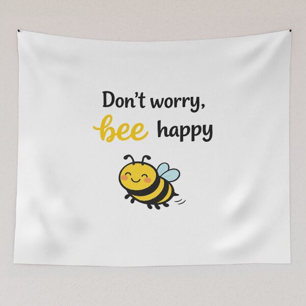 Item preview, Don't Worry, Bee Happy! designed and sold by lemurdesigns.