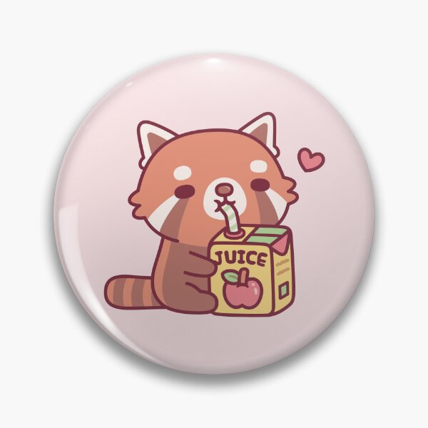Item preview, Cute Red Panda Loves Apple Juice designed and sold by rustydoodle.